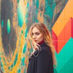 portrait, girl, graffiti